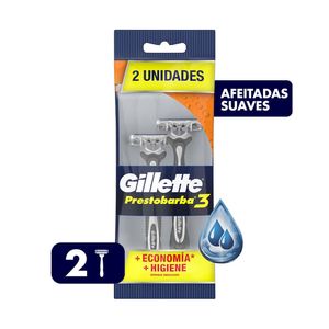 MAQUINA DE AFEITAR GILLETTE PRESTOBARBA3 BOLSA X 2 P.ESPECIAL