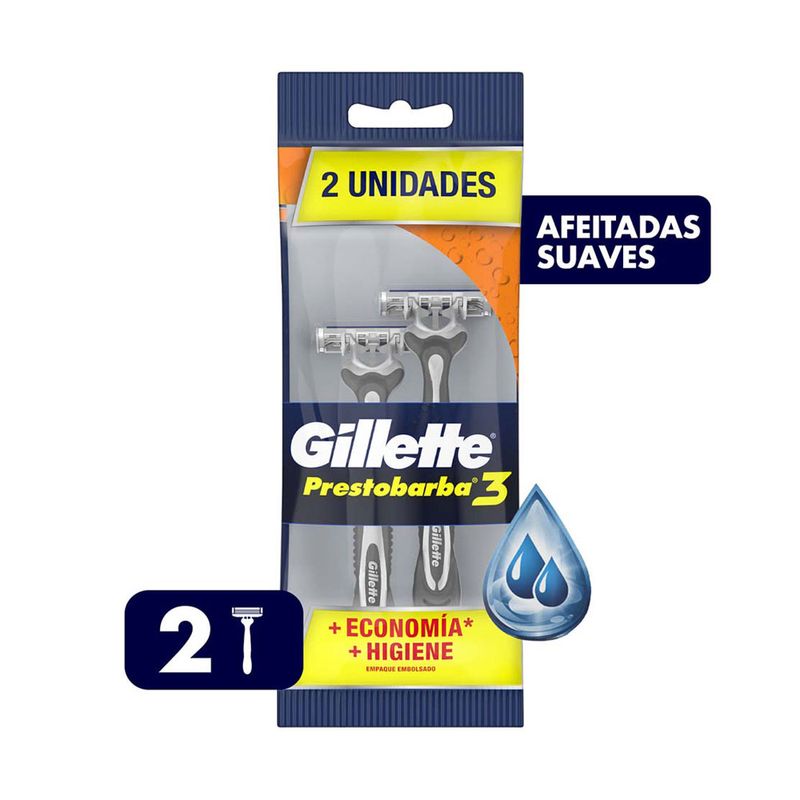 GILLETTE Máquina afeitar femenina Gillette Prestobarba3 2 unidades