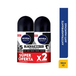 DESODORANTE NIVEA MAN BLACK WHITE OFERTAX2 ROLLON 50 ML