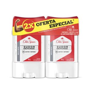 DESODORANTE OLD SPICE DEFENSE GEL P.E BARRA 2X80G