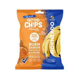GOOD CHIPS PLATANO MADURO HORNEADO PAQUETE 20 G