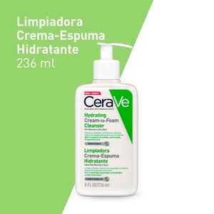 CERAVE LIMPIADORA CREMA ESPUMA HIDRATANTE 236 ML