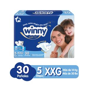 PAÑALES WINNY ULTRATRIM GOLD ET5 BOLSA X 30 UNDS