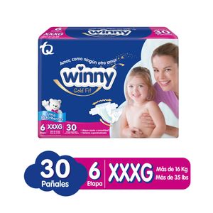PAÑALES WINNY ULTRATRIM GOLD ET6 BOLSA X 30 UNDS