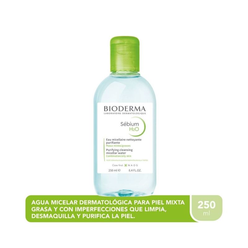 Comprar Agua Micelar Bioderma Limpiadora, Piel Mixta-Grasa - 250ml