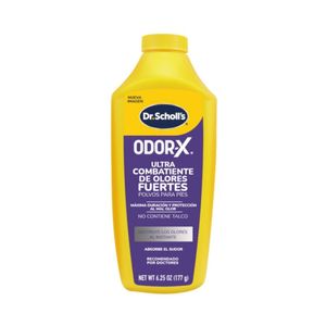 DR SCHOLL´S POLVOS PARA PIES ULTRA FUERTES MAL OLOR ODOR-X FRASCO 177 G