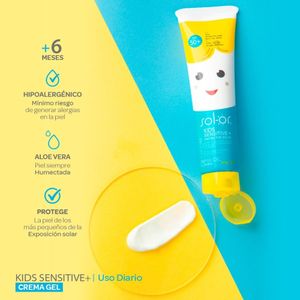 SOLOR KIDS SENSITIVE PROTECTOR SOLAR SPF 50 CAJA 60 G