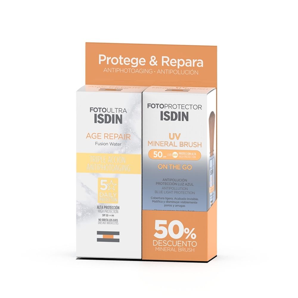 AGE REPAIR 50 ML+UV MINERAL BR 2 G PACK X 2 UNDS