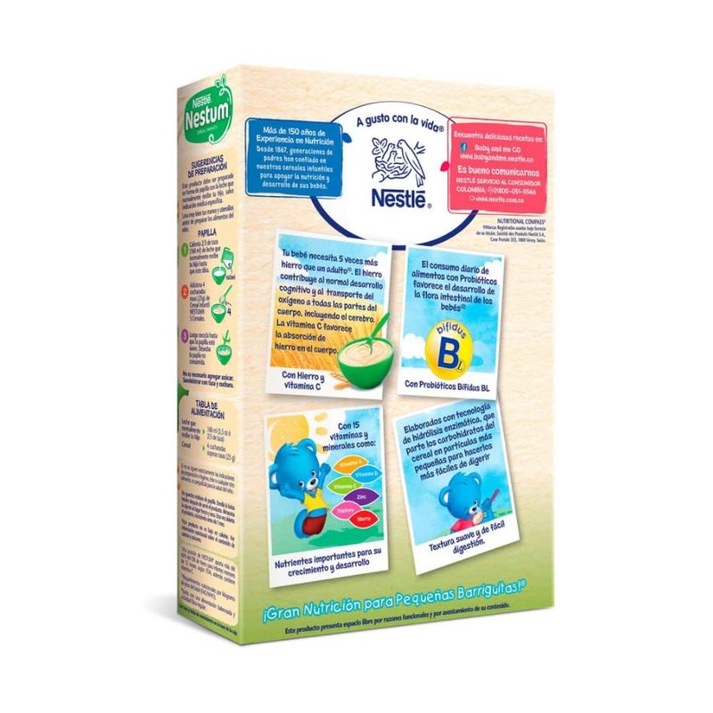 Cereal Infantil NESTLÉ Nestum 5 Cereales Caja 350g