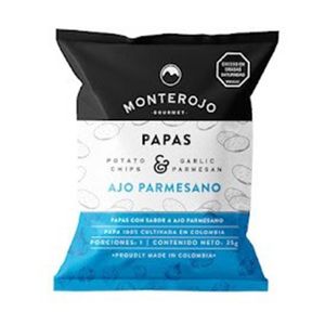 MONTE ROJO PAPAS AJO PARMESANO PAQUETE 25 G