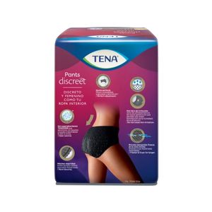 ROPA INTERIOR TENA PANTS DISCREET BLACK TALLA M BOLSA X 8 UNDS