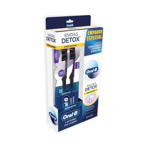 CREMA DENTAL + CEPILLO  ORAL B ENCÍAS DETOX CAJA X 1 UND