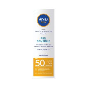 PROTECTOR SOLAR NIVEA SUN FACIAL PIEL SENSIBLE SPF 50 TUBO 50 ML