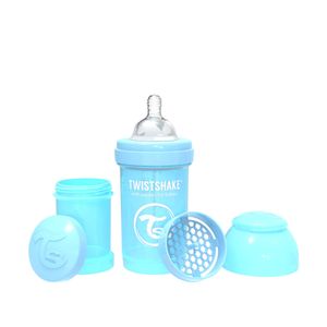 TETERO TWISTSHAKE BEBE ANTICOLICO AZUL CAJA 180 ML