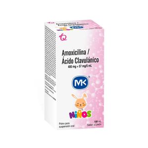 AMOXICILINA + CLAVULANICO MK SUSPENSION 400MG/57MG CAJA 100 ML