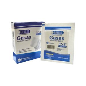 GASA ESTERIL 3X3 (7.5X7.5CM) BEGUT CAJA X 24 UNDS