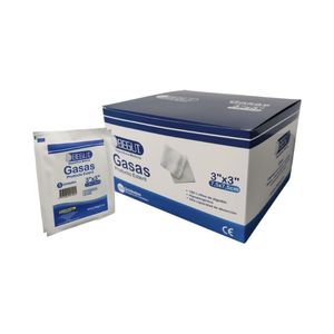 GASA ESTERIL 3X3 (7.5X7.5CM) BEGUT CAJA X 50 SOBRES