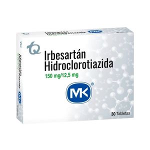 IRBESARTAN HCT MK (RG) TABLETA 150/12.5 MG CAJA X 30 UNDS