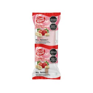 HELADO CASERO CREM HELADO FRESA-BANANO 60 G