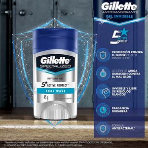 DESODORANTE GILLETTE CLEAR GEL COOL WAVE BARRA 45 G
