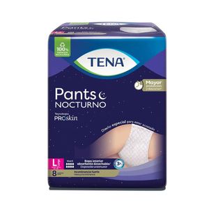 ROPA INTERIOR TENA PANTS NOCTURNO TALLA L BOLSA X 8 UNDS