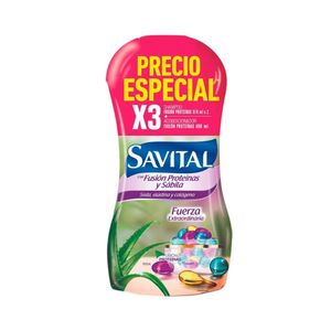 SHAMPOO+ACONDICIONADOR SAVITAL FUSION PROTEINAS POTE 510ML+490ML