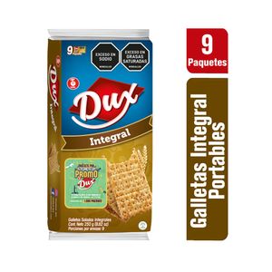 GALLETA NOEL DUX  INTEGRAL 27.8 G SIN AZUCAR BOLSA X 3 UND