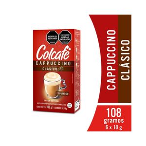 CAPPUCCINO COLCAFE CLASICO 18G CAFE INSTANTANEO