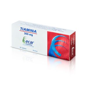 TIAMINA TABLETAS RECUBIERTAS 300 MG CAJA X 30 UNDS