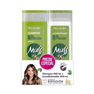 SHAMPOO+ACONDICIONADOR MUSS ALTA NUTRICIÓN DUO PREPACK 400ML+400ML