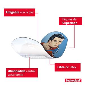 CURAS LEUKOPLAST SUPERMAN CAJA X 12 UNDS