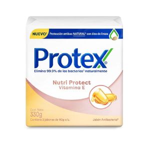 JABON PROTEX VITAMINA E 110G PACK X 3 UND