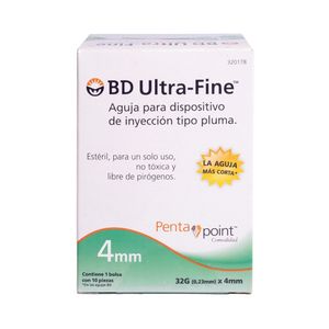 AGUJA BD ULTRA-FINE 32 G CAJA X 10 UNDS