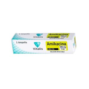 AMIKACINA VITALIS SOLUCION INYECTABLE 500 MG CAJA 2 ML