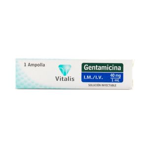 GENTAMICINA VITALIS SOLUCION INYECTABLE 40 MG/1 ML CAJA X 1 UND