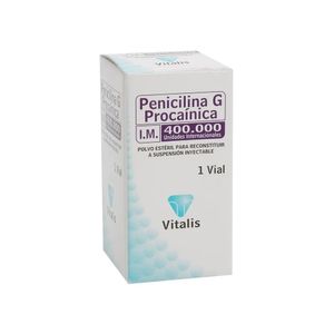 PENICILINA G PROCAINICA POLVO PARA INYECTABLE 400000 UI CAJA X 1 UND