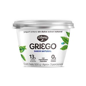 YOGURT ALPINA GRIEGO NATURAL VASO 500 G