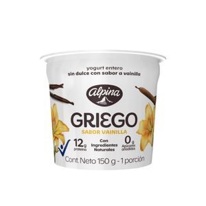 YOGURT ALPINA GRIEGO VAINILLA VASO 150 G