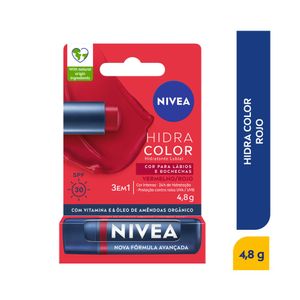 LABIAL NIVEA BALSAMO HIDRATANTE COLOR ROJO TUBO 5.5 ML