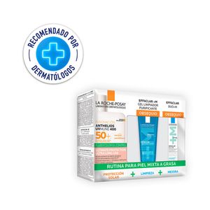LA ROCHE POSAY ANTHELIOS UV400 SPF 50 EFFACLAR +M GEL LIMP PURIF+ EFFACLAR DUO PACK X 1 UND