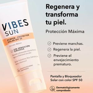 PROTECTOR SOLAR MINI MEDIUM VIBES SPF 50 TUBO 30 ML