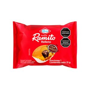 PONQUE RAMITO RELLENO CHOCOLATE BOLSA 31G