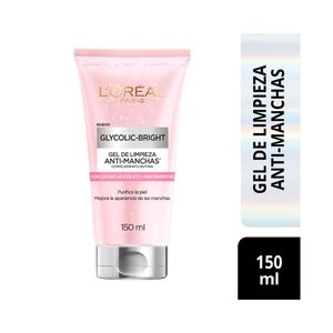 GEL LIMPIADOR LOREAL GLYCOLIC BRIGHT ANTI-MANCHAS TUBO 150 ML