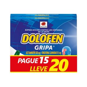 DOLOFEN GRIPA CAPSULAS BLANDAS OFERTA PAGUE 15 LLEVE 20