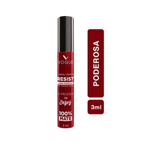 LABIAL LIQUIDO VOGUE A PRUEBA BESOS PODEROSA TUBO 3 ML