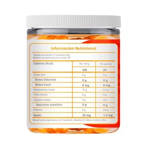 GOMAS OA FOODS GANODERMA 60U LUCIDUM Y CURCUMA FRASCO 210 G