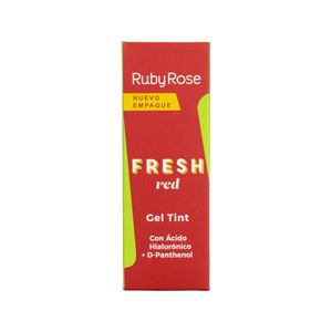 GEL TINTA DE LABIOS RUBY ROSE FRESH RED TUBO X 1 UND
