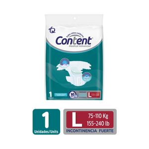 PAÑALES CONTENT MEDICAL ADVANCED L FRACCION X 1 UND