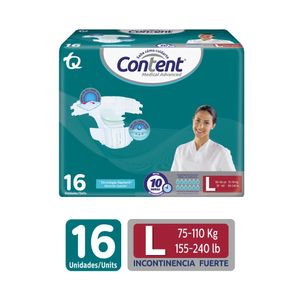 PAÑALES CONTENT MEDICAL ADVANCED L BOLSA X 16 UNDS