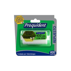 SEDA DENTAL PROQUIDENT REPUESTO CON CERA 400 MT
